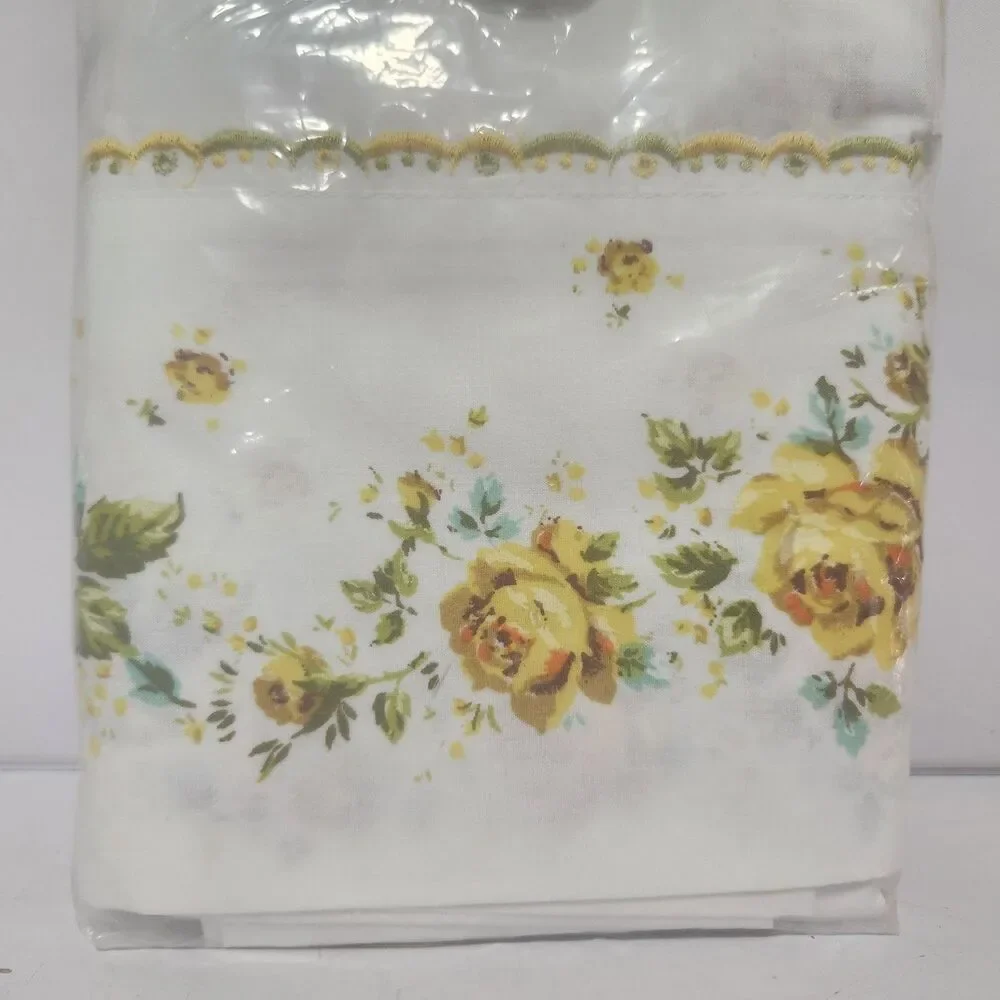 2-Pack Springmaid Wondercale Yellow Rose Standard No-Iron Percale Pillow Cases
